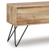 Hunter - Handcrafted TV Media Stand - Natural by Simpli-Home | Bel Furniture
