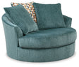 Laylabrook - Oversized Swivel Accent Chair Blue by Ashley® | Bel Furniture
