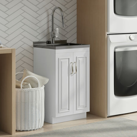 Darwin - Deluxe Laundry Cabinet With Pull-Out Faucet And Stainless Steel Sink - view 8