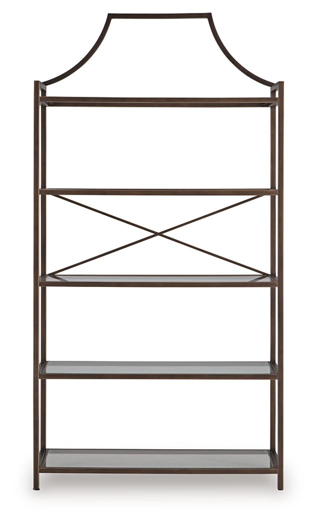 Bernonly - Antique Bronze Finish - Bookcase by Signature Design by Ashley® | Bel Furniture