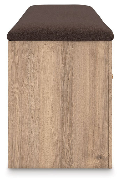 Kinlanni - Bedroom Upholstered Storage Bench - Tan / Brown - view 4