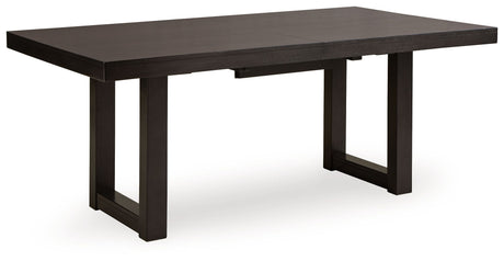 Neymorton - 7 Pc. - Rectangular Extension Table, 6 Side Chairs - Dark Grayish Brown - view 3