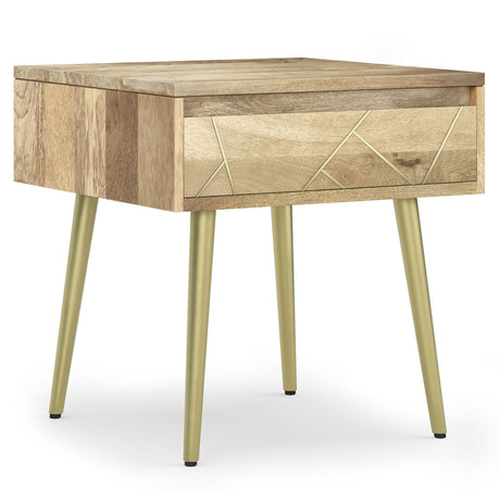 Jager - Side Table - Natural by Simpli-Home | Bel Furniture