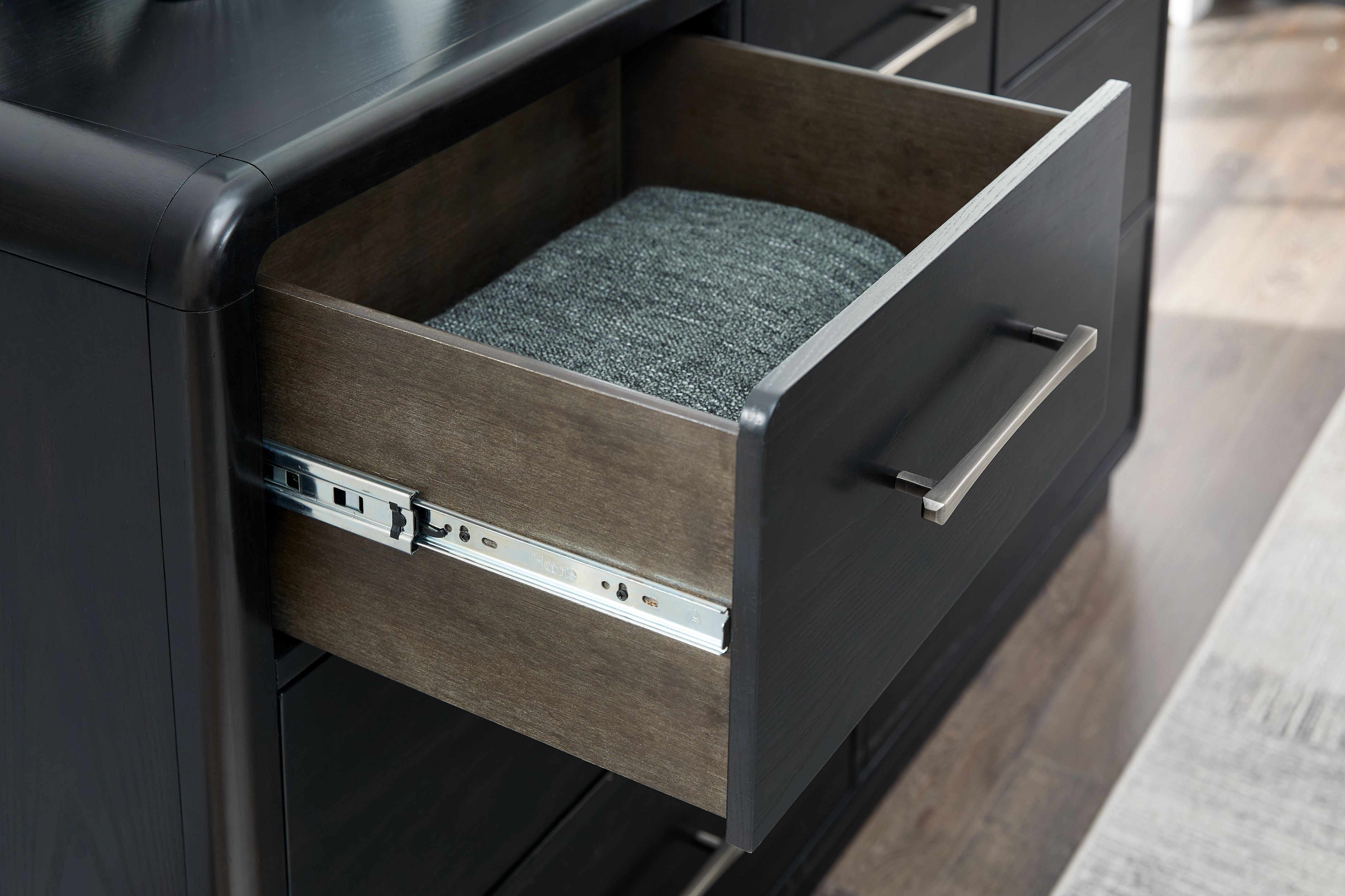 Rowanbeck - Black - Dresser And Mirror - BEL Furniture