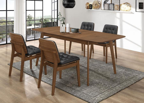 Redbridge - Rectangle Dining Set Dark Brown 5 Pc. Table, 4 Chairs by Coaster Fine Furniture | Bel Furniture