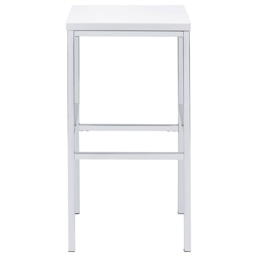 Natividad - 5 Piece Pub Height Bar Table Set - White High Gloss by CoasterEveryday | Bel Furniture