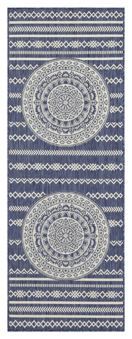 Sunshine - 2'7" X 7'3" Indoor / Outdoor Area Rug, Polypropylene Blue by Icona Home Decor | Bel Furniture