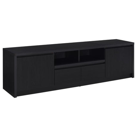 Winfield - 2-Door TV Stand Media Console Black 78"W x 15.5"D x 22"H by Coaster Fine Furniture | Bel Furniture