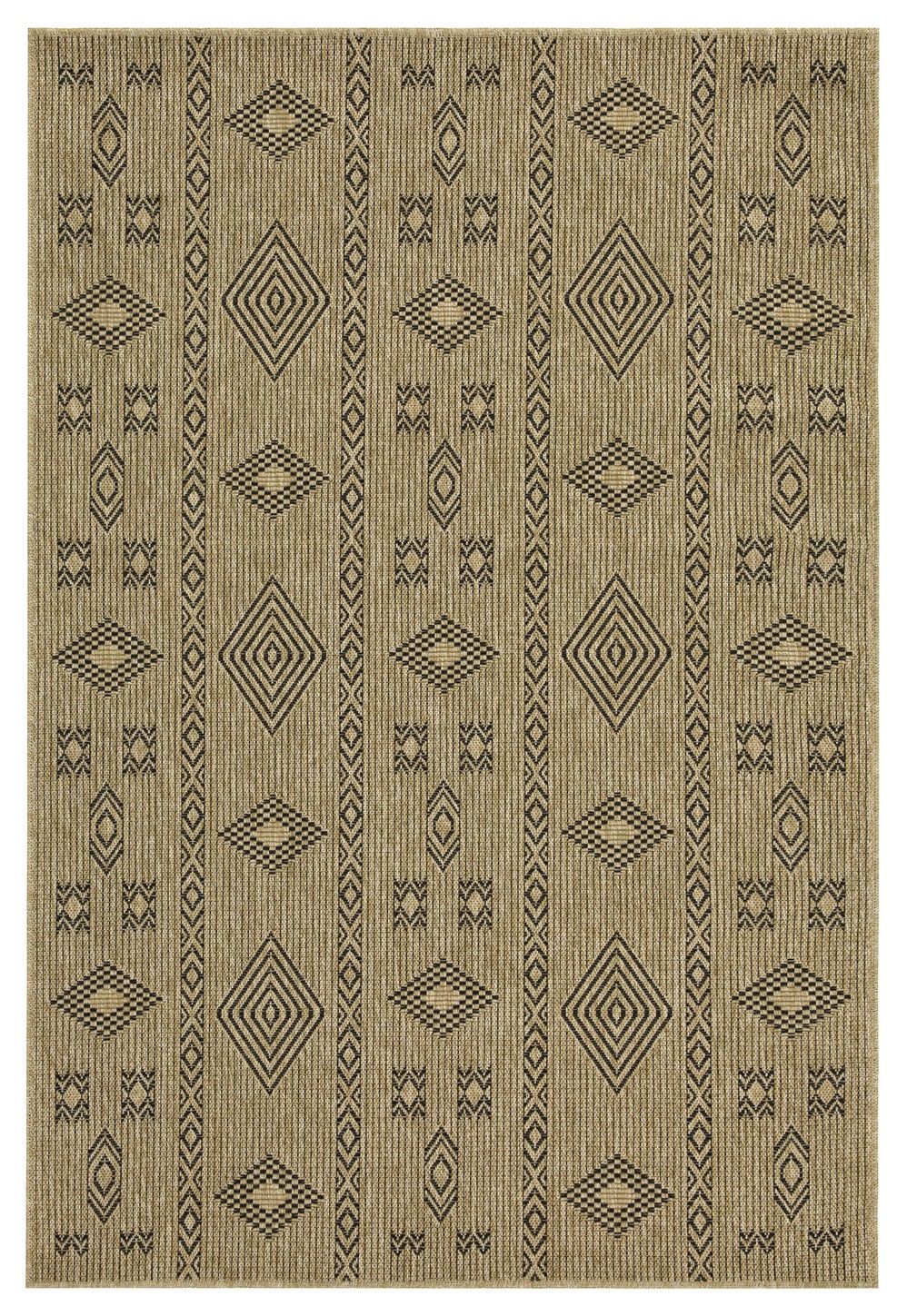Earth - 7'10" X 10'3" Indoor, Outdoor Area Rug - Natural / Black by Icona Home Decor | Bel Furniture