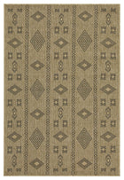 Earth - 7'10" X 10'3" Indoor, Outdoor Area Rug - Natural / Black