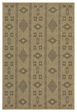 Earth - 7'10" X 10'3" Indoor, Outdoor Area Rug - Natural / Black by Icona Home Decor | Bel Furniture
