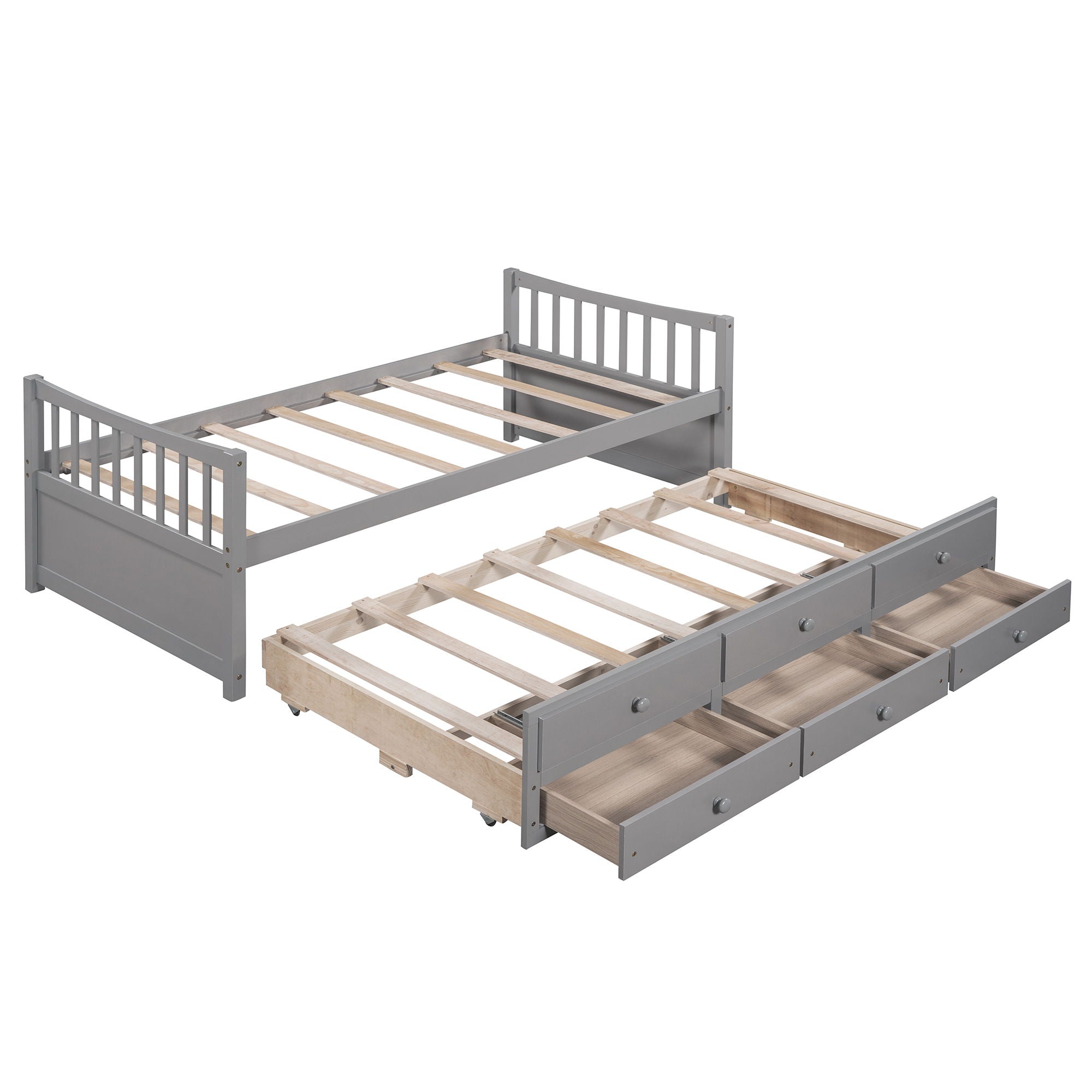 Twin Size Daybed With Trundle And Drawers