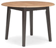 Gesthaven - Round Dining Room Drop Leaf Table Dark Brown by Signature Design by Ashley® | Bel Furniture