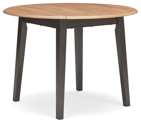 Gesthaven - Round Dining Room Drop Leaf Table Dark Brown by Signature Design by Ashley® | Bel Furniture