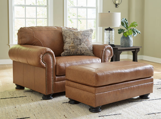 Carianna - Living Room Set Light Brown 2 Pc. Chair And A Half, Ottoman by Signature Design by Ashley® | Bel Furniture