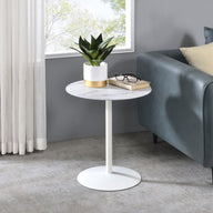 Circa - 17.5" End Table With Marble Textured Top by Lilola Home | Bel Furniture