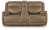 Glencroft - Power Reclining Loveseat With Console / Adjustable Headrest - Sahara