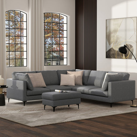 Ava - Mid Century Corner Sectional Sofa Handcrafted - view 6