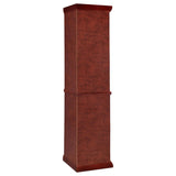 Appledale - 6-Shelf Corner Curio Display Cabinet - Medium Brown by CoasterEssence | Bel Furniture
