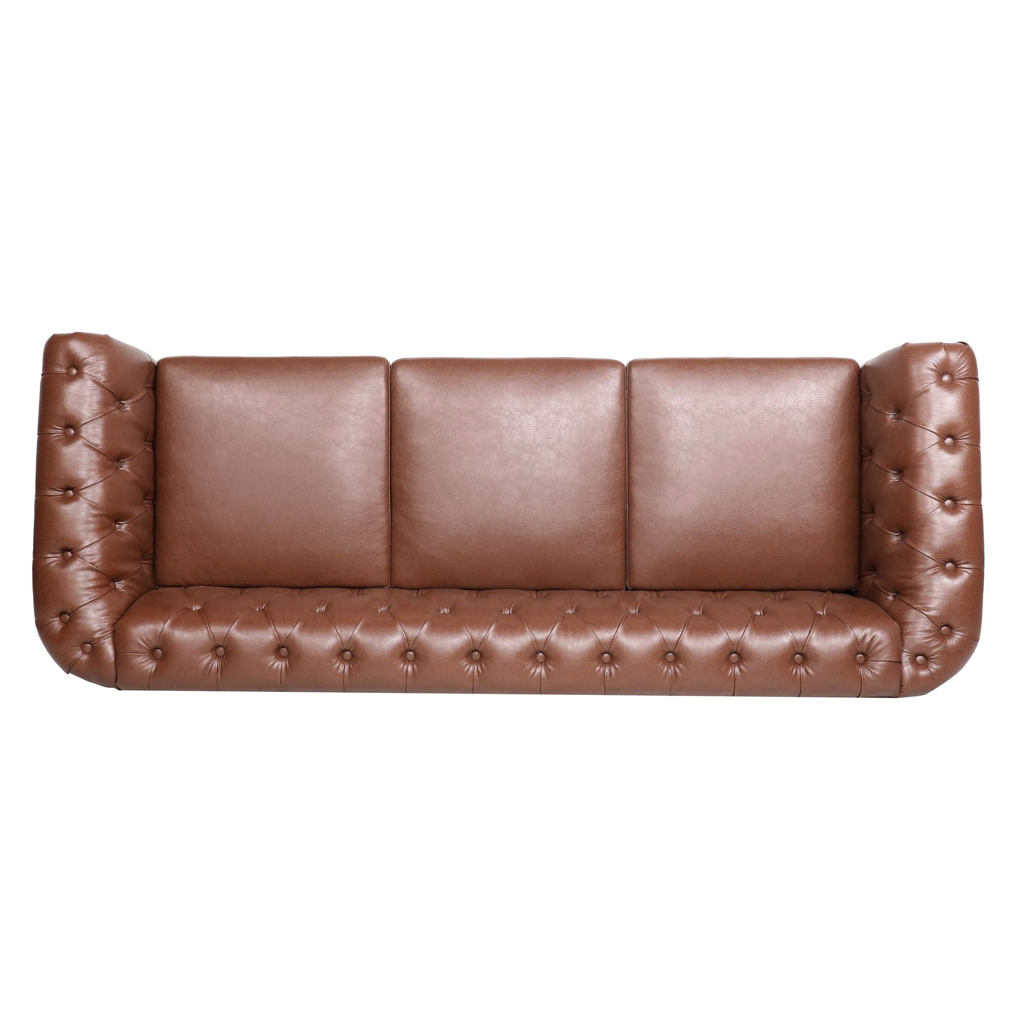 Rolled Arm Chesterfield 3 Seater Sofa