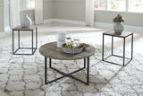Wadeworth - Brown / Beige - Occasional Table Set (Set of 3) by Signature Design by Ashley® | Bel Furniture
