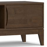 Harper - Low TV Media Stand - Walnut Brown by Simpli-Home | Bel Furniture