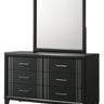 Charlie - Dresser & Mirror Black by Crown Mark | Bel Furniture
