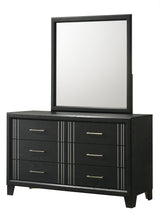 Charlie - Dresser & Mirror Black by Crown Mark | Bel Furniture
