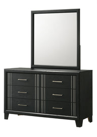 Charlie - Dresser & Mirror Black by Crown Mark | Bel Furniture