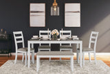 Stonehollow - White / Gray - Rectangular Drm Table Set (Set of 6) by Signature Design by Ashley® | Bel Furniture
