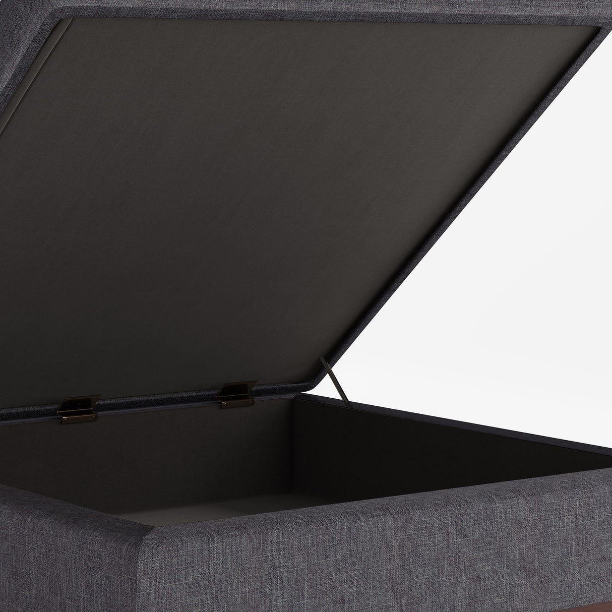 Owen - Square Coffee Table Storage Ottoman - Slate Gray by Simpli-Home | Bel Furniture