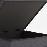 Owen - Square Coffee Table Storage Ottoman - Slate Gray by Simpli-Home | Bel Furniture