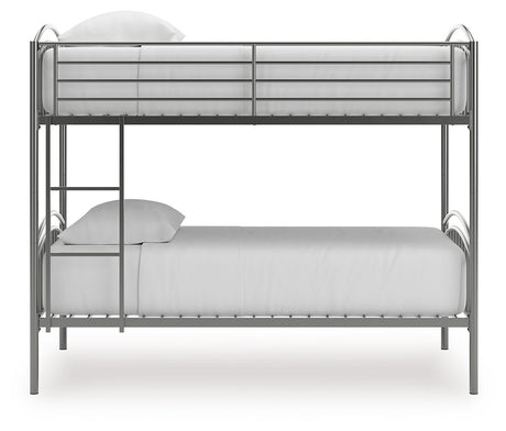 Lanceburg - Twin/Twin Bunk Bed With Ladder - Gray - view 5