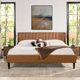 Aspen - Vertical Tufted Modern Headboard Platform Bed Set by Jennifer Taylor Home | Bel Furniture
