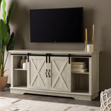 Farmhouse Sliding X Barn Door TV Stand by Walker Edison | Bel Furniture
