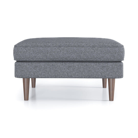 Amber - Square Upholstered Ottoman Linen