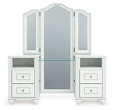 Kozlani - 3 Pc. - Vanity, Mirror And Stool - White