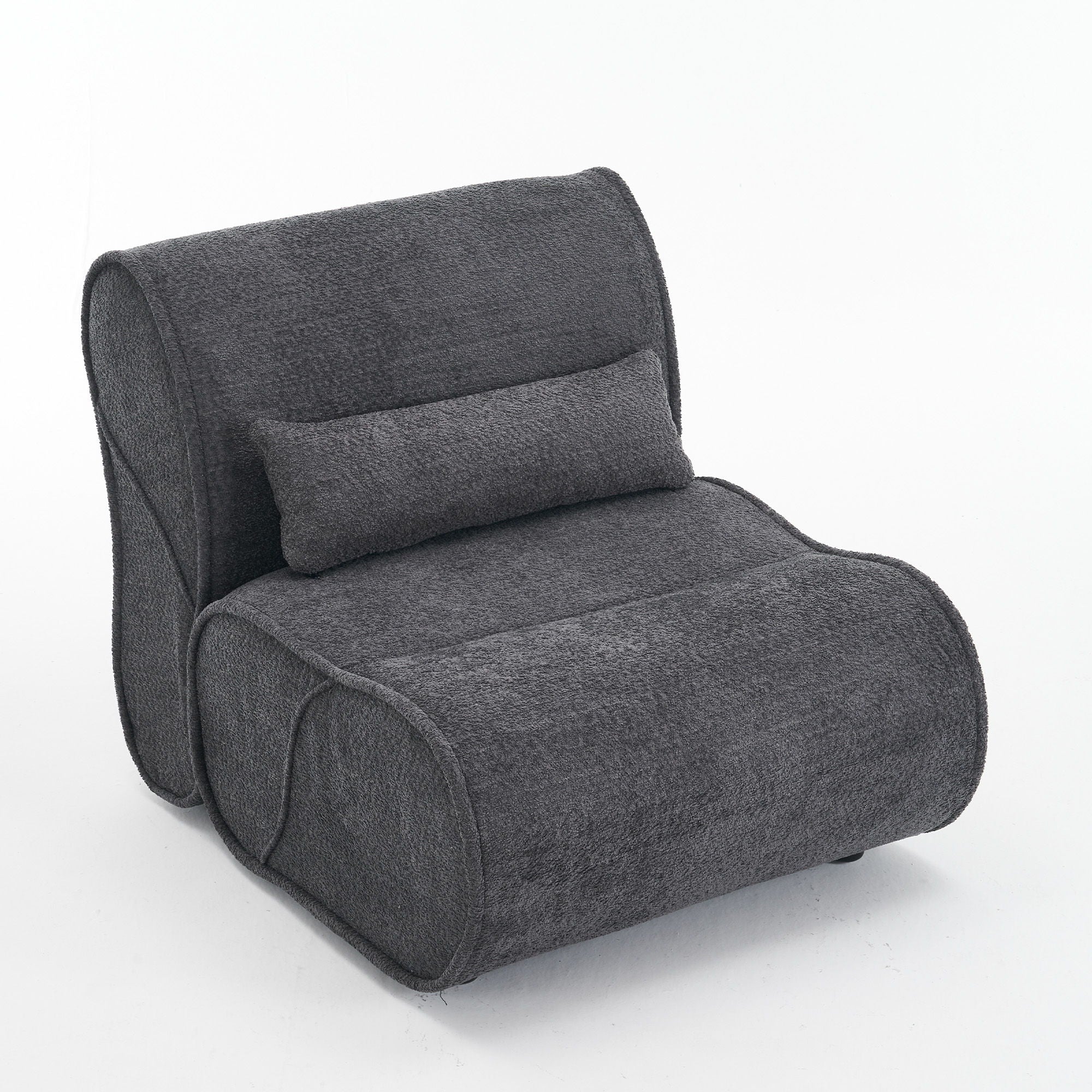 Soft Pellet Velvet Recliner, Comfortable Lounge Chair With Waist Pack Padding, Modern Design, Ideal For Living Room