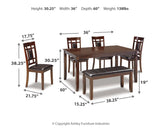 Bennox - Brown - Dining Room Table Set (Set of 6) by Signature Design by Ashley® | Bel Furniture