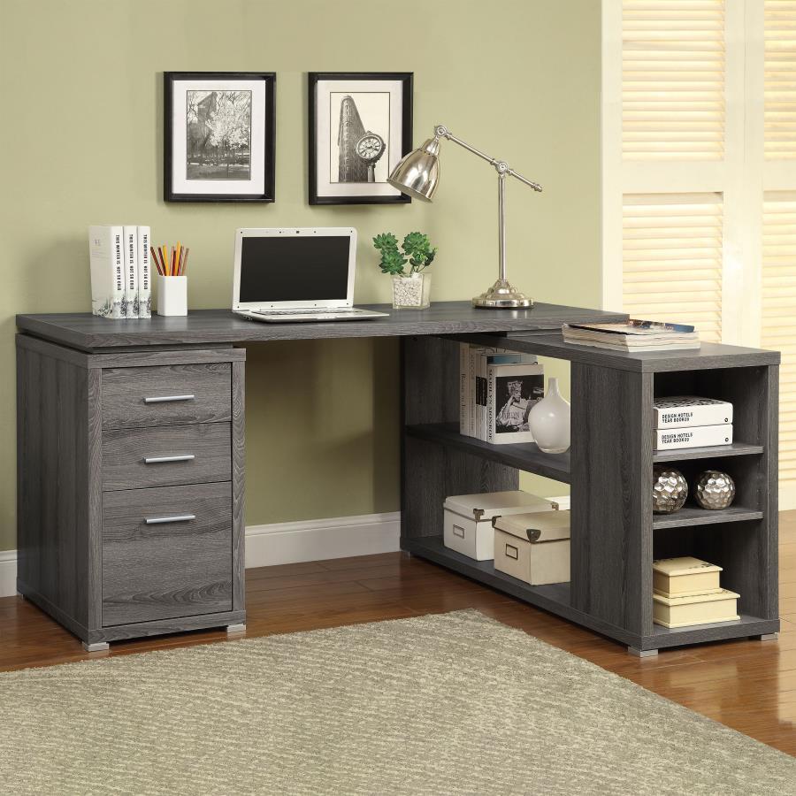 Yvette - 3-Drawer L-Shape Computer Desk