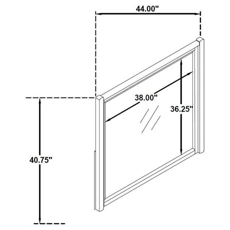 Leandro - Dresser Mirror - Burnished Black