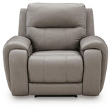Real Moments - Power Recliner With Audio Seating - Ash
