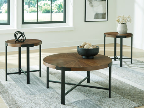 Crosstrail - Occasional Table Set (Set of 3) - Brown - view 4