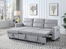Ivy - Velvet Reversible Sleeper Sectional Sofa With Storage Chaise And Side Pocket by Lilola Home | Bel Furniture