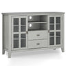 Artisan - Handcrafted, Tall TV Media Stand Gray by Simpli-Home | Bel Furniture