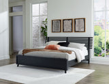 Danziar - King Slat Panel Bed - Black