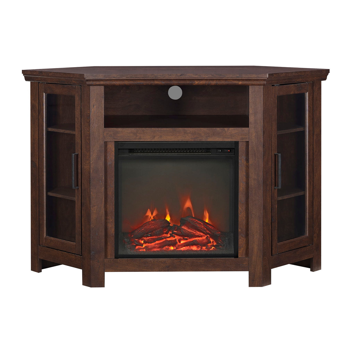 Classic Glass Door Fireplace TV Stand For Tvs Up To 55" by Walker Edison | Bel Furniture