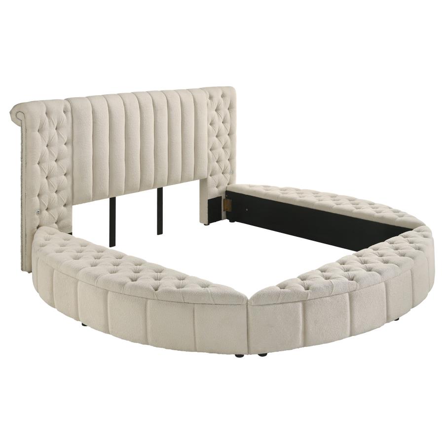 Sonya Upholstered Round Storage Bed