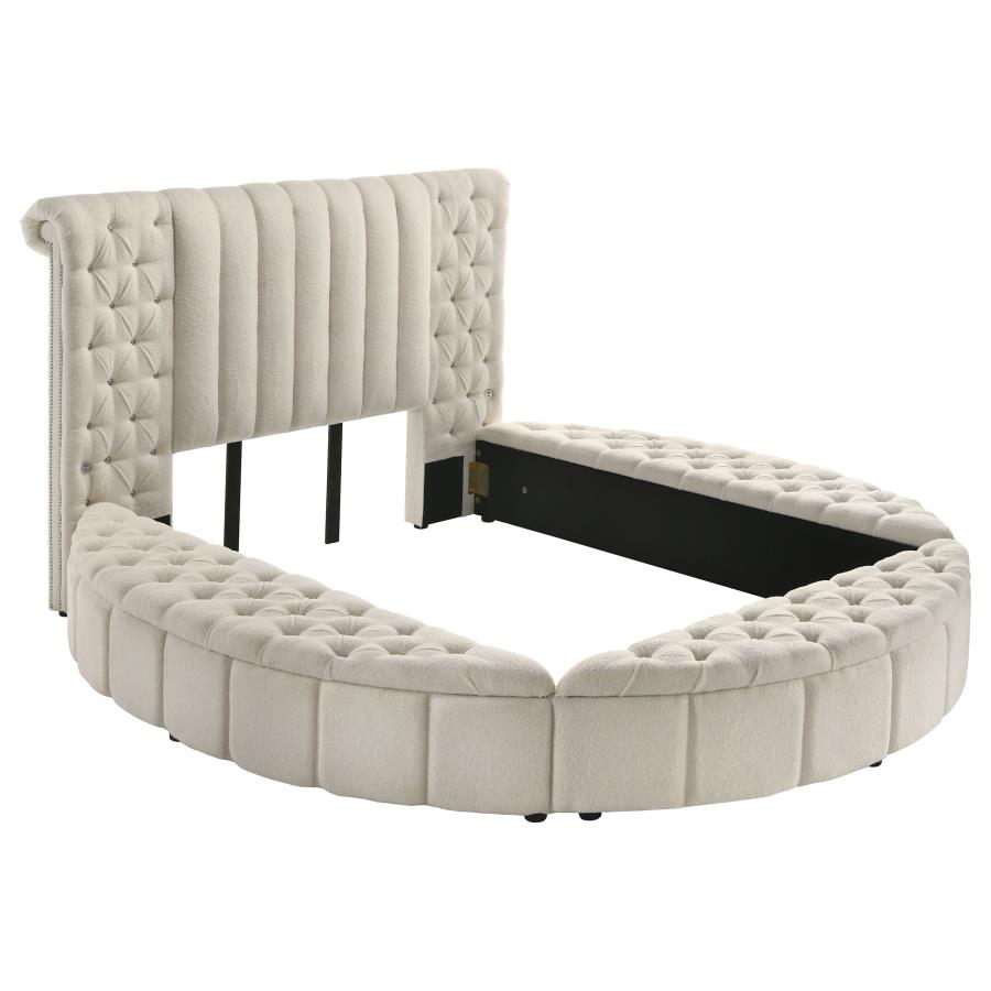 Sonya - Upholstered Round Storage Bed