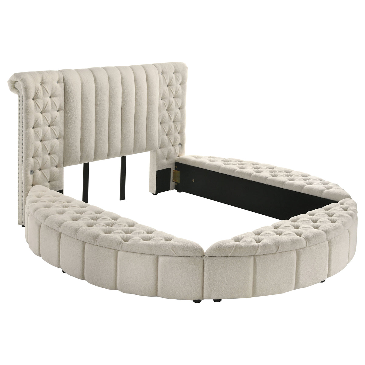 Sonya - Upholstered Round Storage Bed
